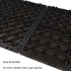 Nature Spring 6-piece Patio and Deck Tiles, Interlocking Slat Pattern Outdoor Floor Pavers Weather Resistant, Brown 332880JIS